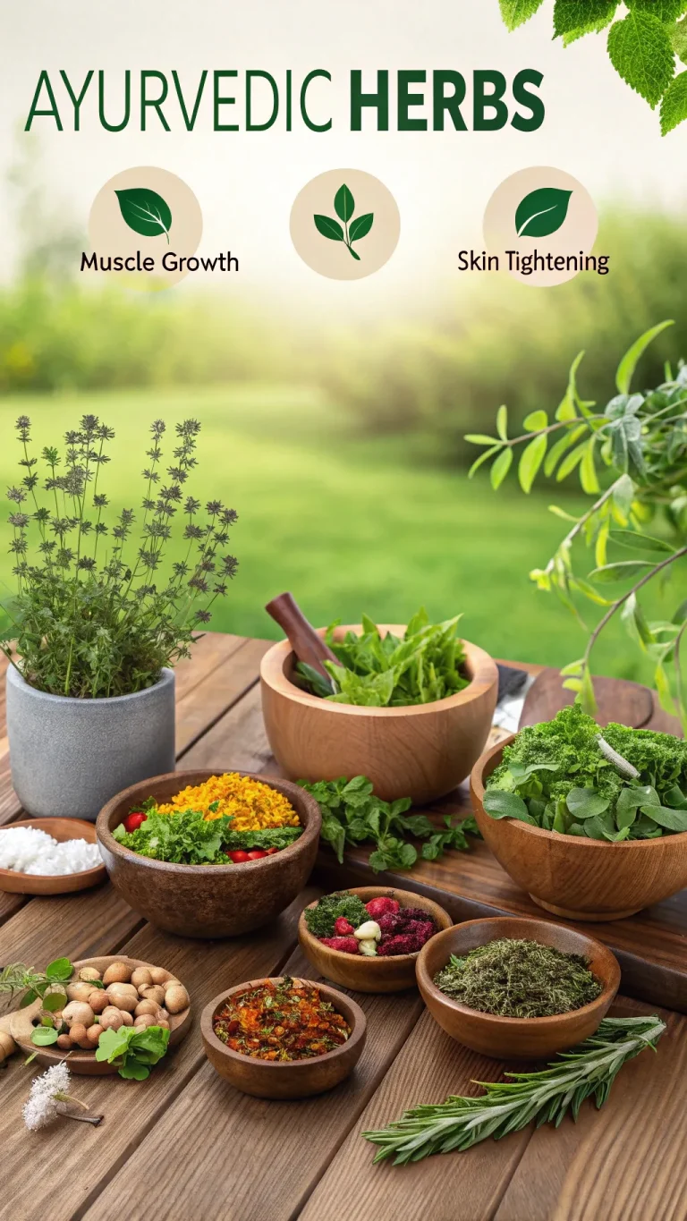 Ayurvedic herbs for muscle growth and skin tightening