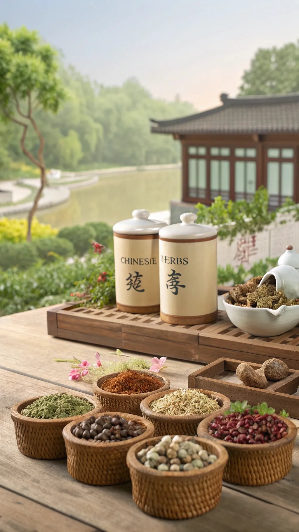 Chinese herbs offering gentle digestive support for constipation