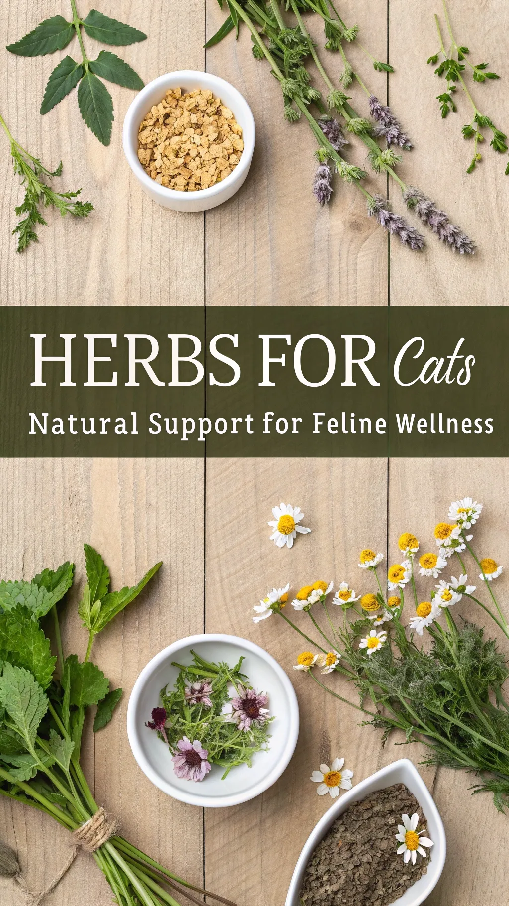 Herbs offering natural support for feline wellness