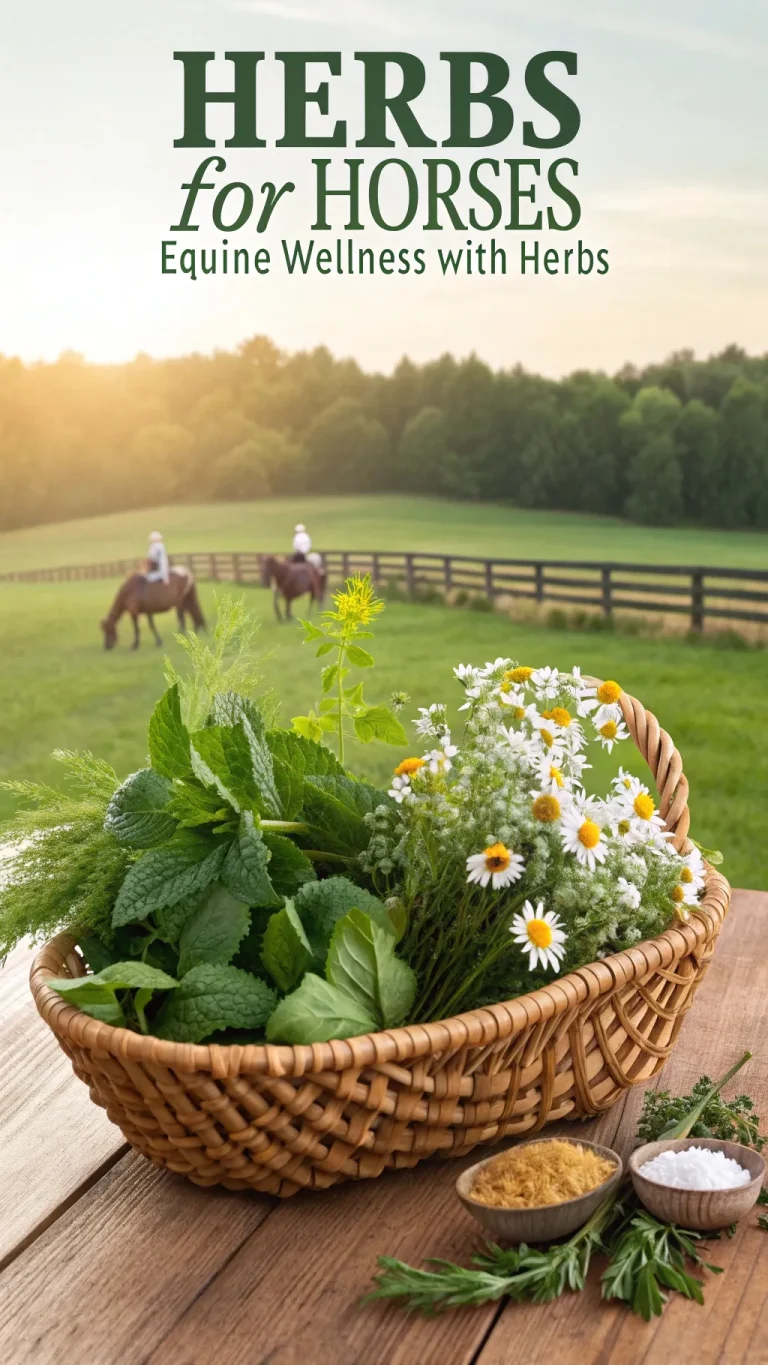 Herbs supporting equine wellness in horses
