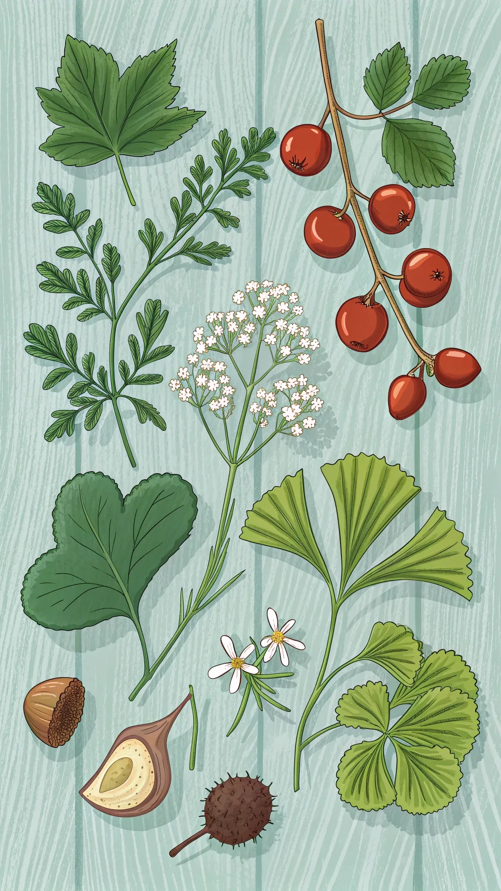 Herbs promoting healthy veins, arteries, and cardiovascular health