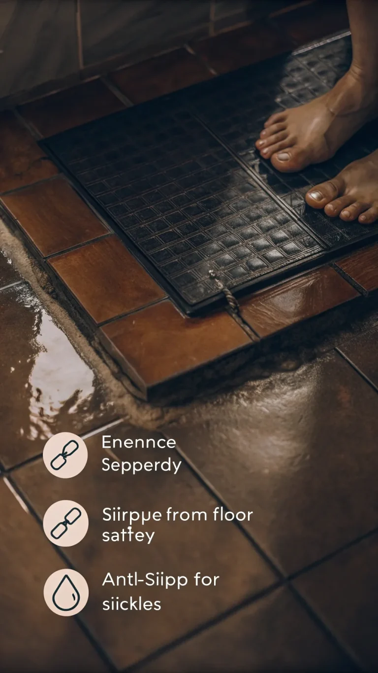 Home remedy enhancing floor safety on slippery tiles