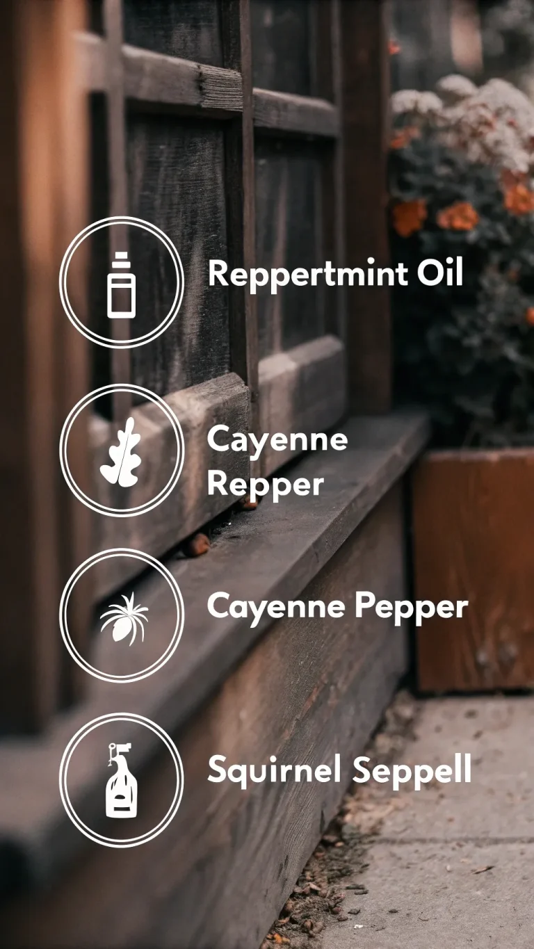 Home remedy for deterring squirrels as garden pests