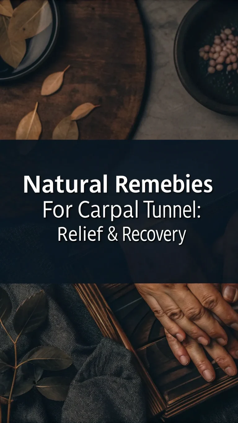 Natural remedies for carpal tunnel relief and recovery