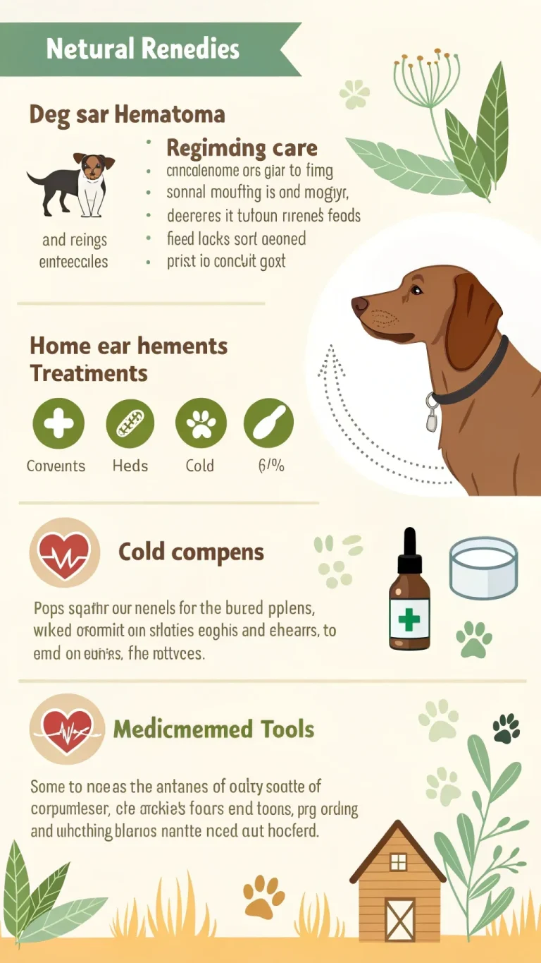 Natural remedies supporting care for a dog ear hematoma