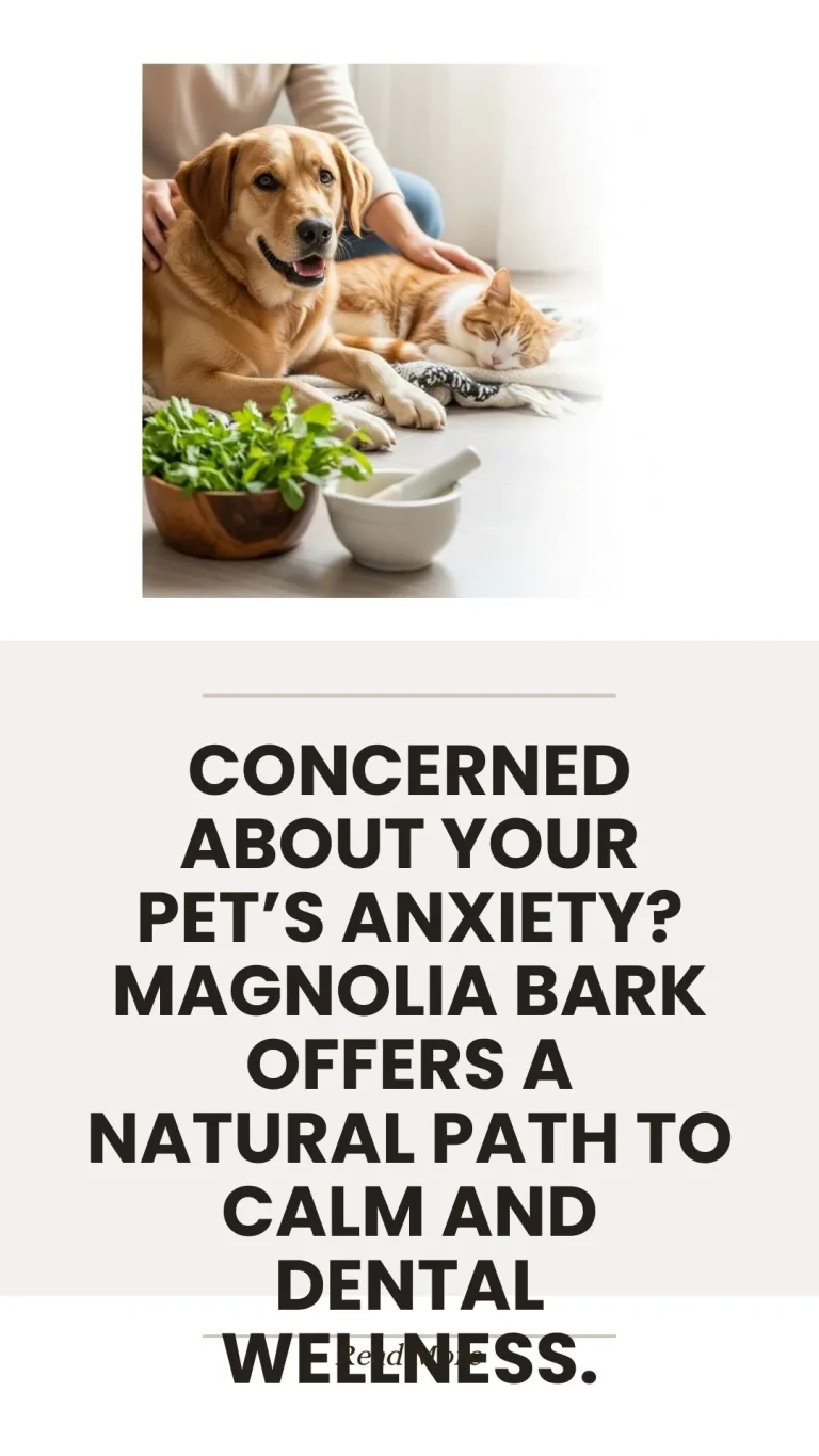 Magnolia bark herb for calming pet anxiety