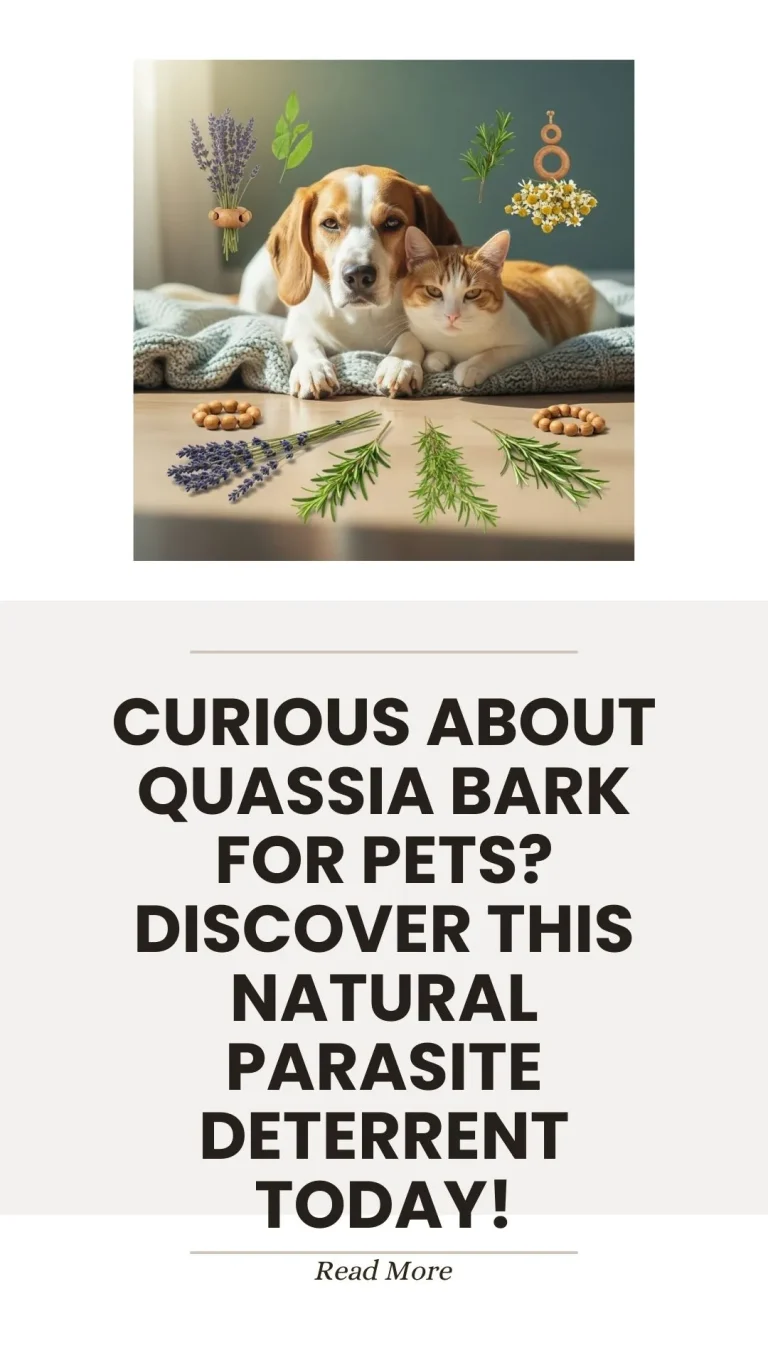 Quassia bark herb as a natural pet parasite deterrent