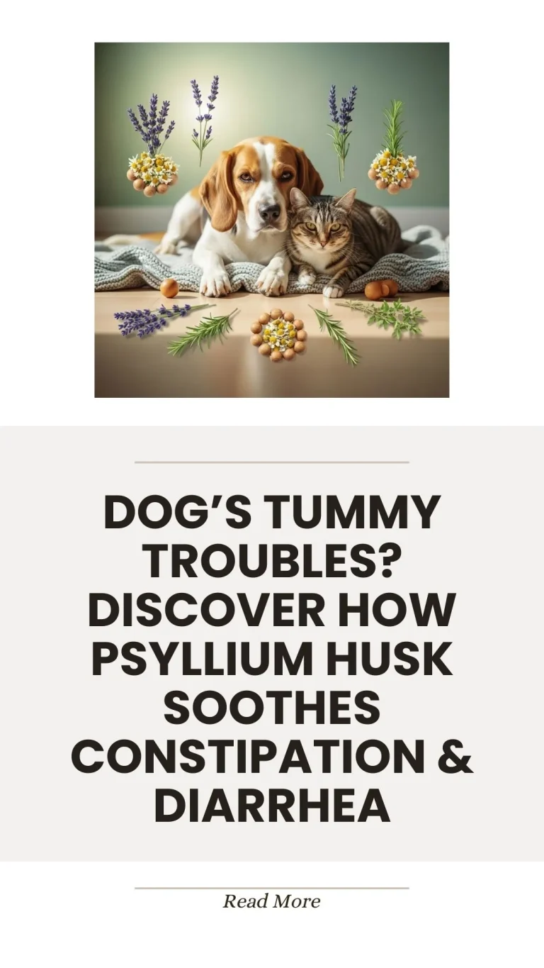 Psyllium husk for dog constipation and diarrhea relief
