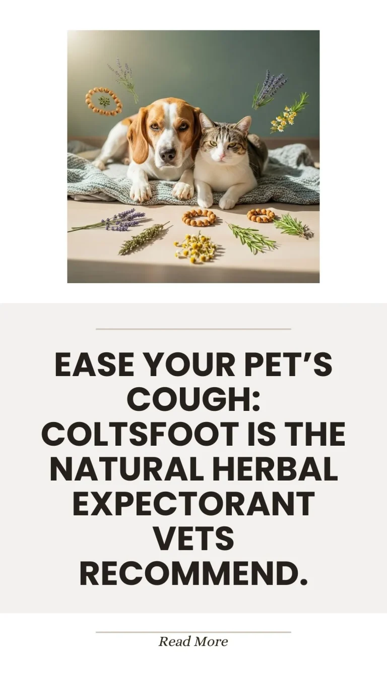Coltsfoot herb as a natural expectorant for pets