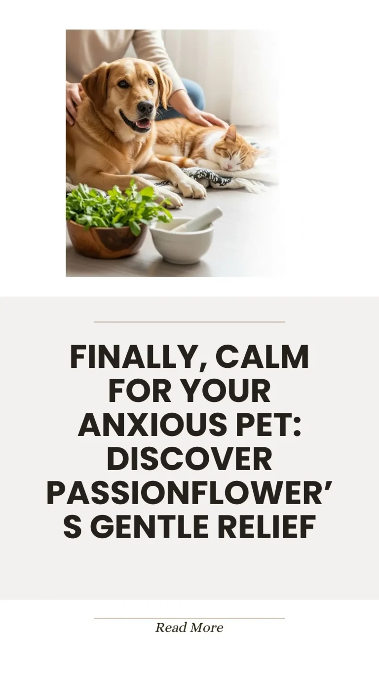 Passionflower herb for calming anxious pets