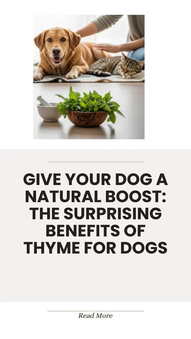 Thyme herb benefits for dog digestion and health