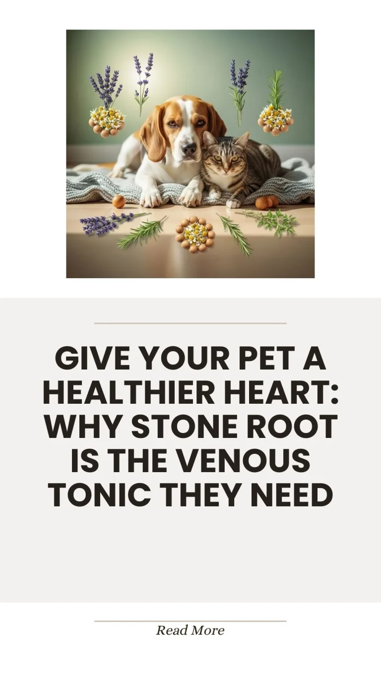 Stone root herb as a venous tonic for pet heart health