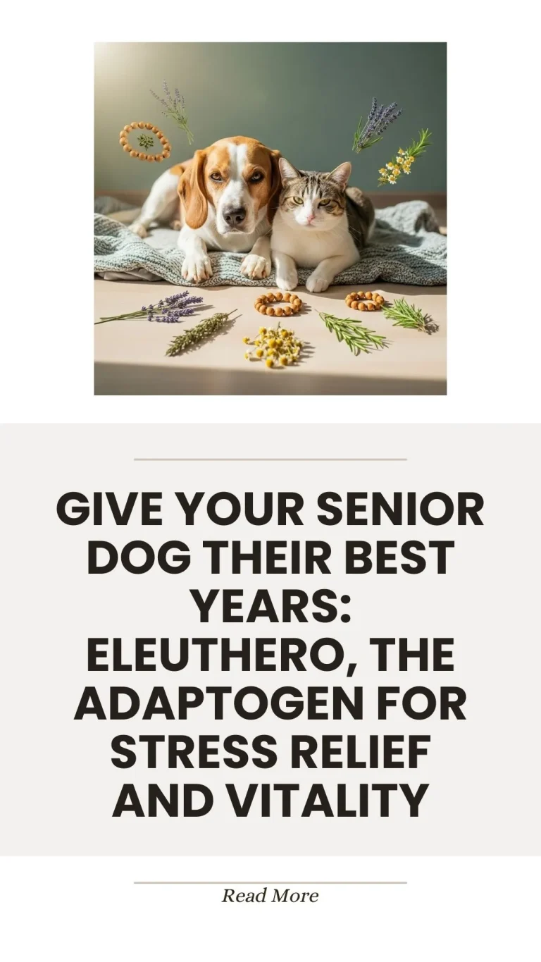Eleuthero adaptogen herb for senior dog stress relief