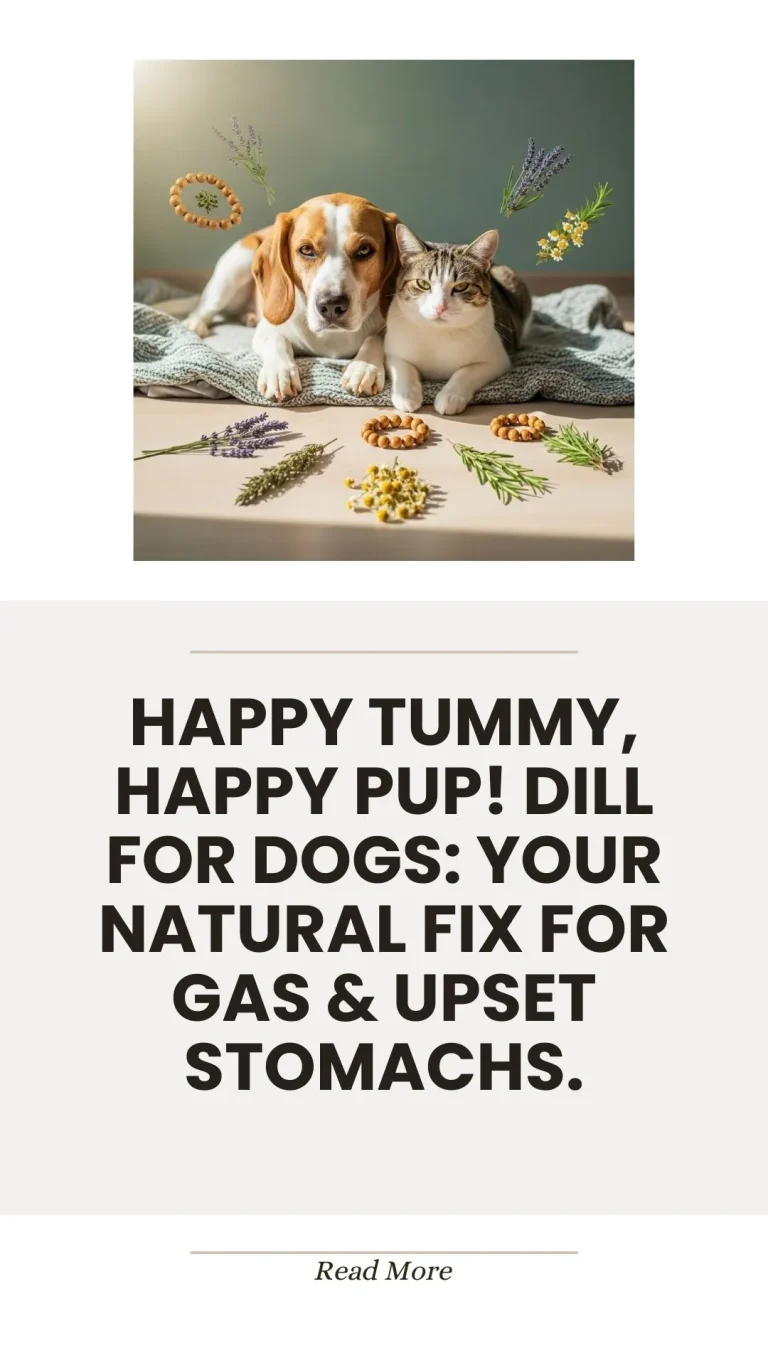 Dill herb for relieving gas and upset stomachs in dogs