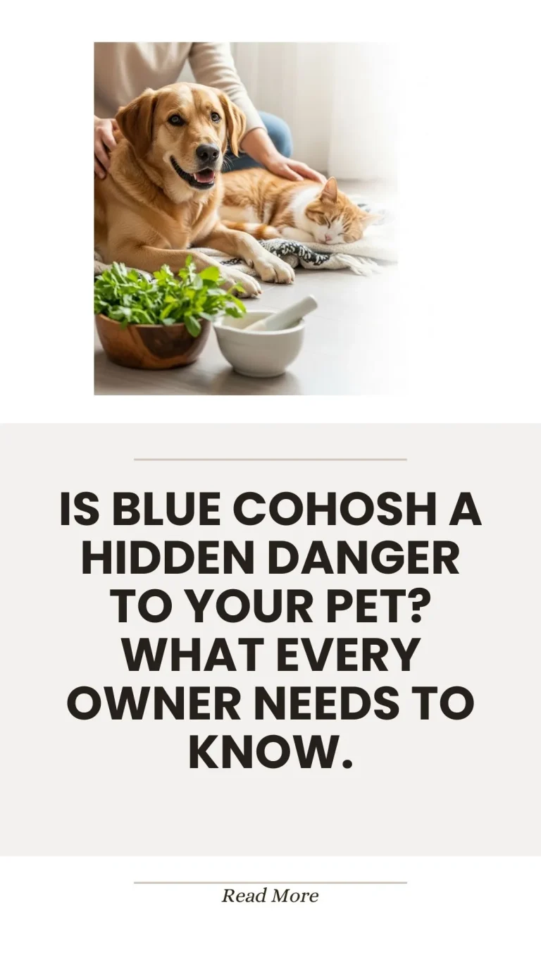 Blue cohosh herb danger warning for pets