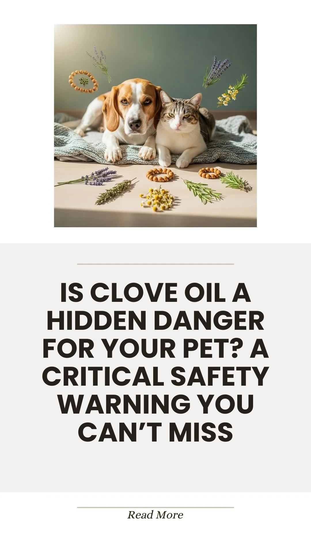 Clove oil safety warning for pets