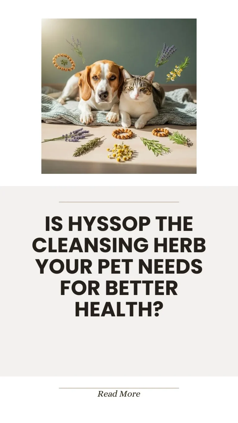 Hyssop herb for pet respiratory and digestive health