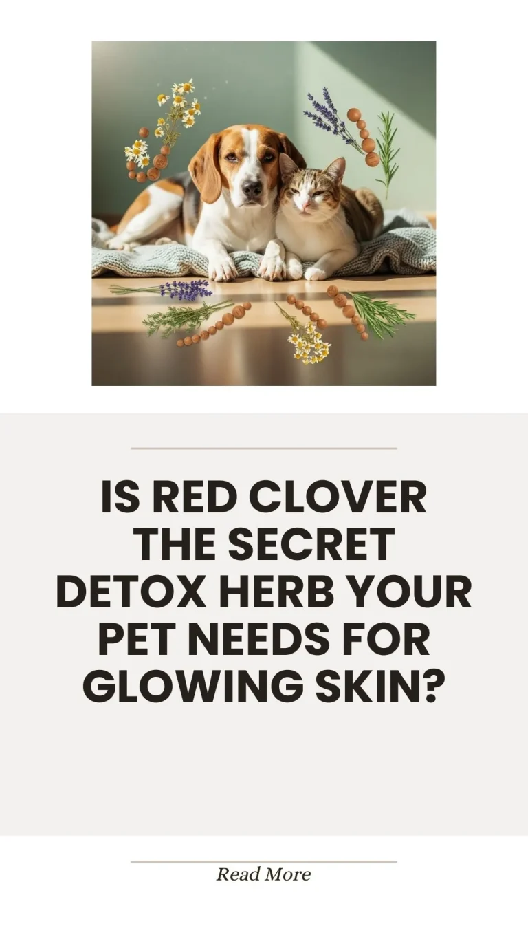Red clover herb for pet detox and skin health