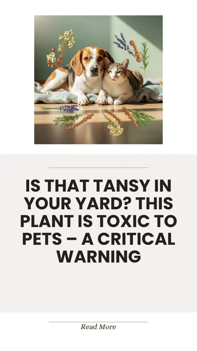 Tansy plant toxicity warning for pets