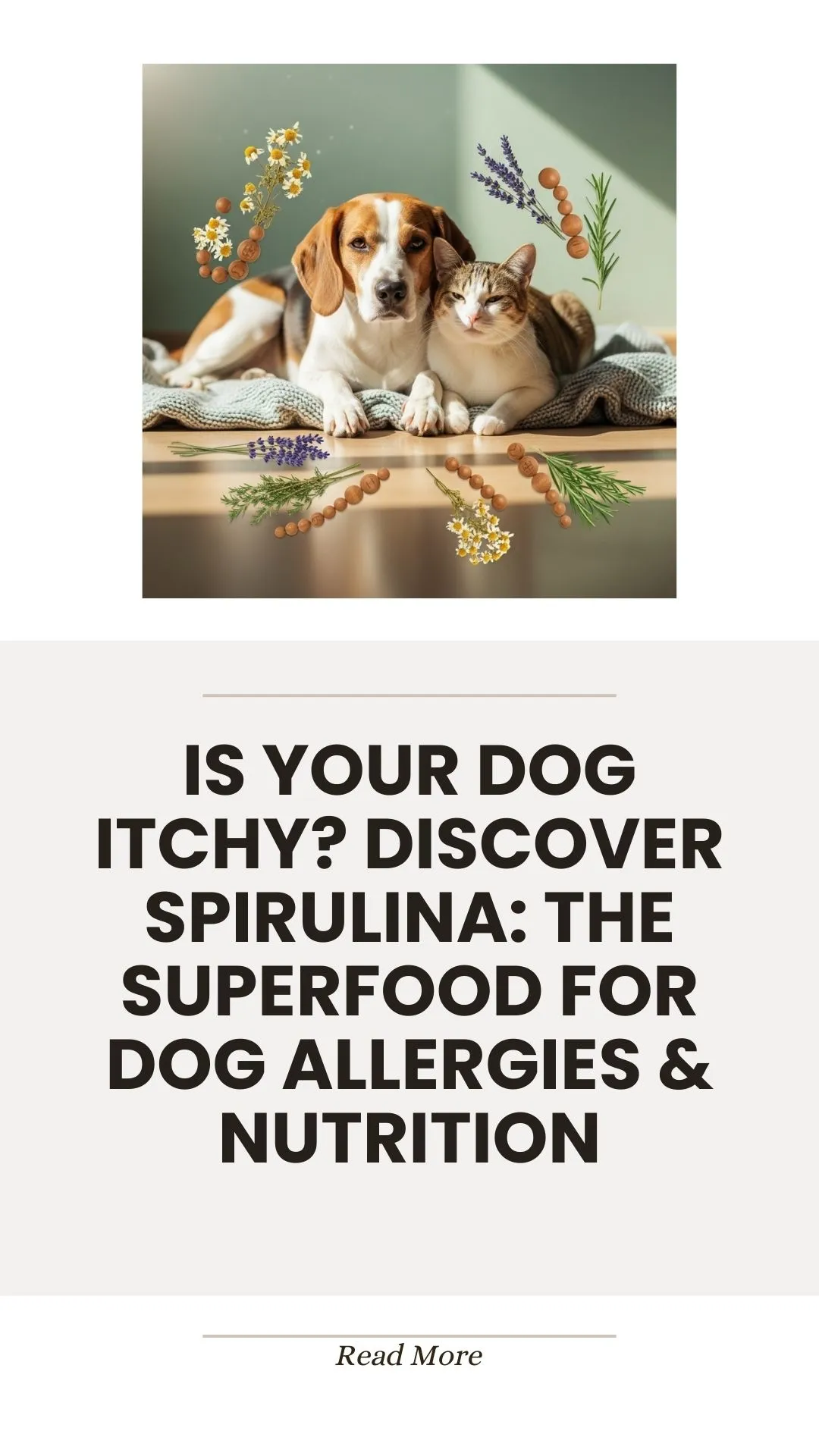 Spirulina superfood for dog allergies and nutrition