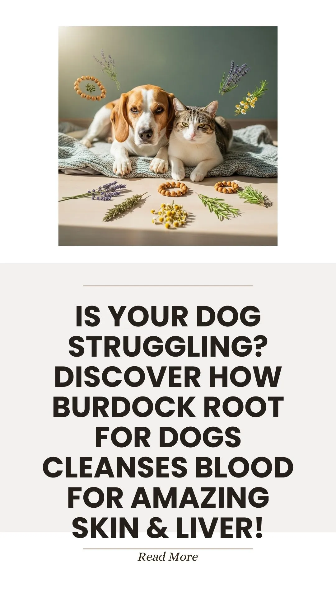Burdock root for cleansing dog blood, skin, and liver