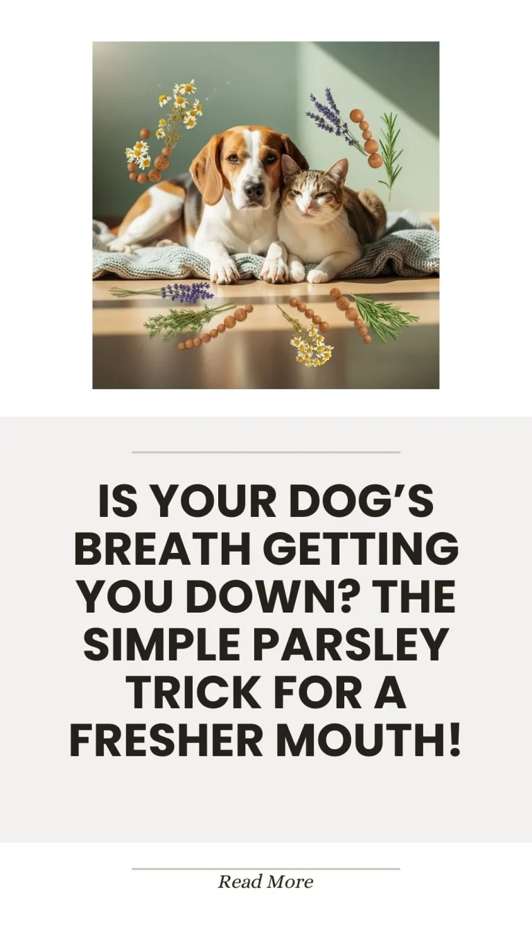 Parsley herb for freshening a dog's breath