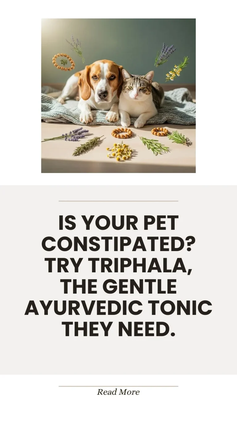Triphala, a gentle Ayurvedic tonic, for pet constipation