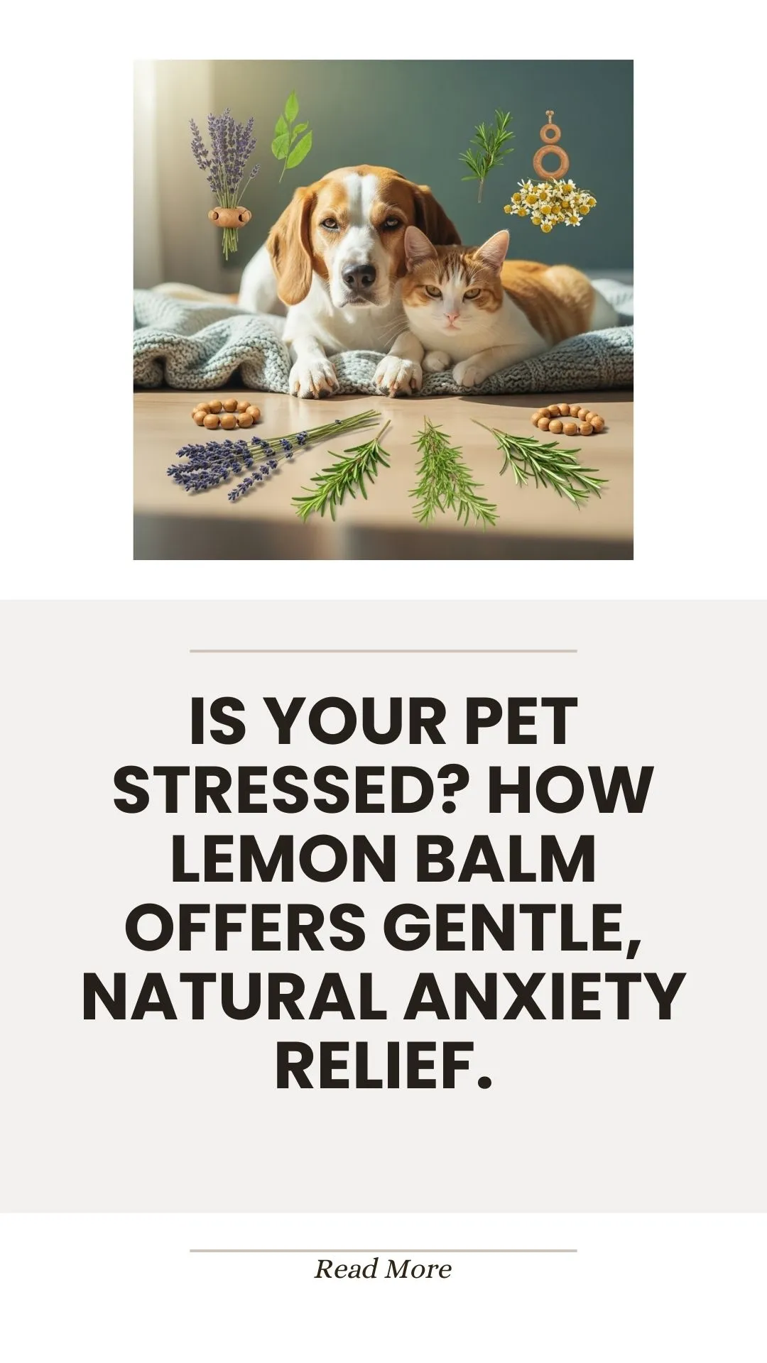 Lemon balm herb for gentle natural pet anxiety relief