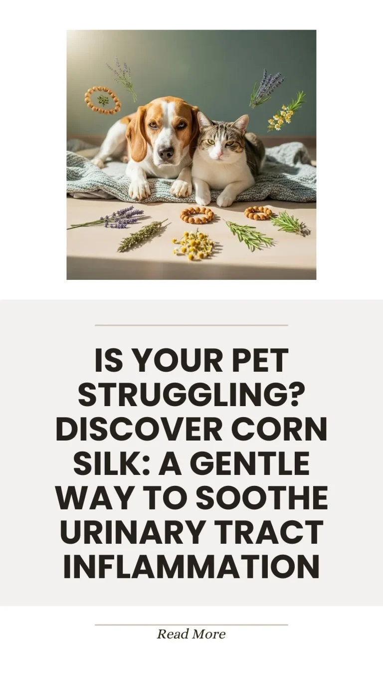 Corn silk herb for soothing pet urinary tract inflammation