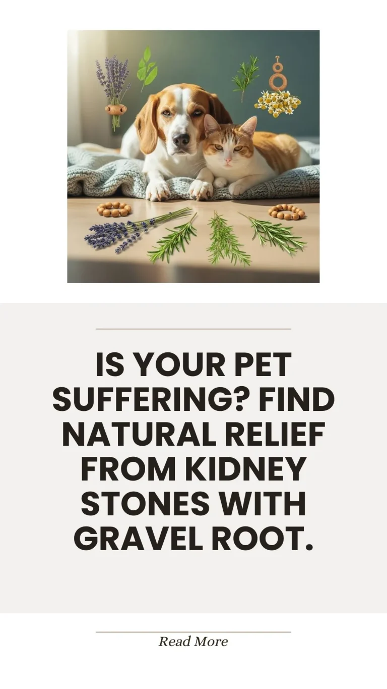 Gravel root herb for natural pet kidney stone relief