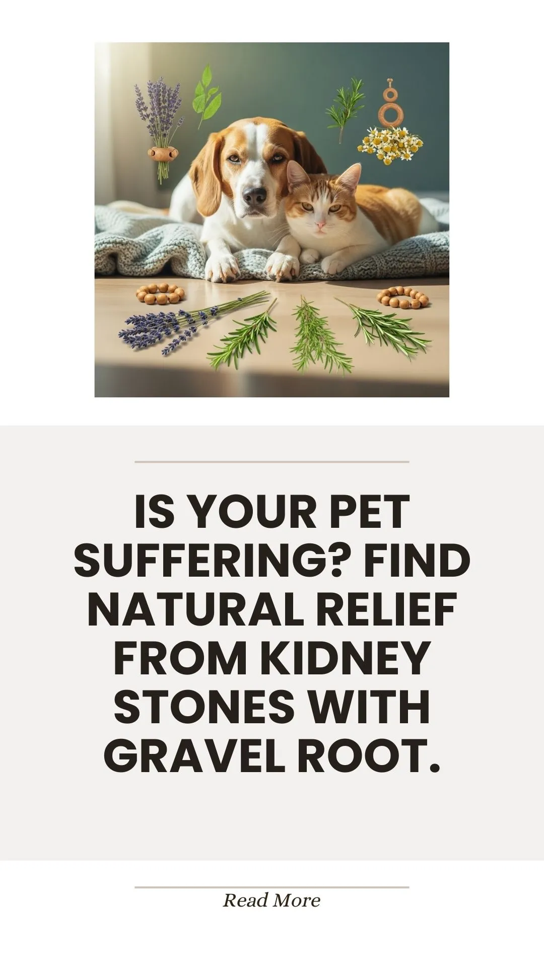 Gravel root herb for natural pet kidney stone relief