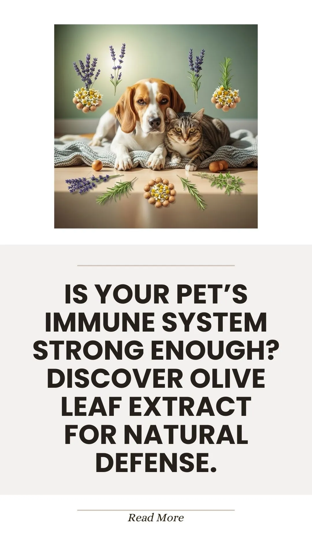 Olive leaf extract for natural pet immune defense