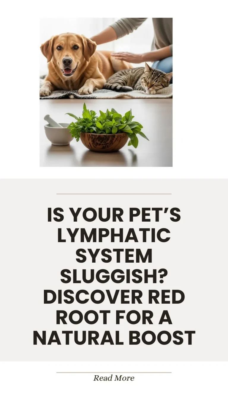 Red root herb for boosting pet lymphatic system health