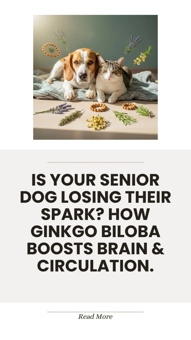 Ginkgo biloba herb for senior dog brain and circulation health