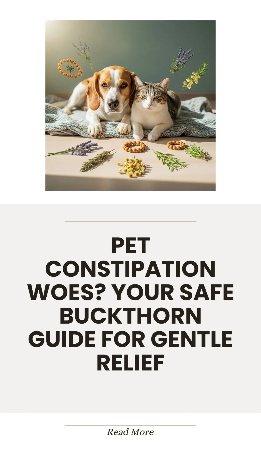 Buckthorn herb as a gentle remedy for pet constipation