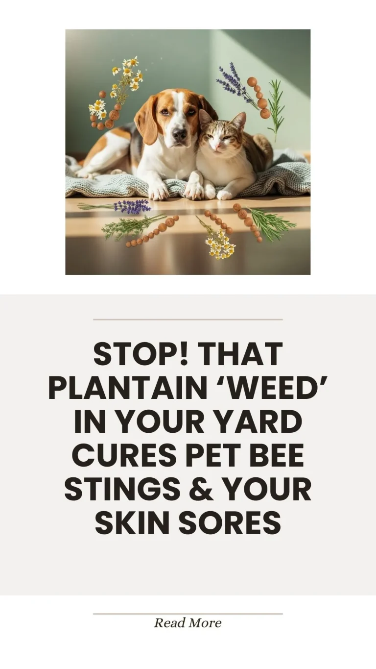Plantain weed used for pet bee stings and skin sores