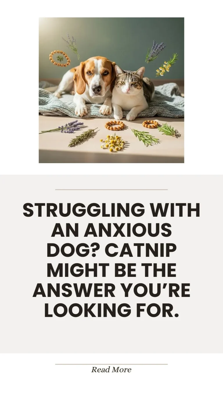 Catnip herb as a calming remedy for anxious dogs