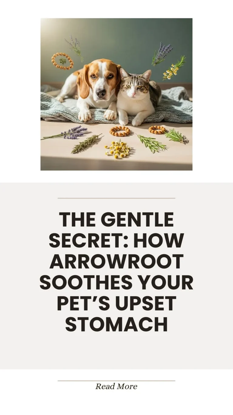 Arrowroot for soothing a pet's upset stomach