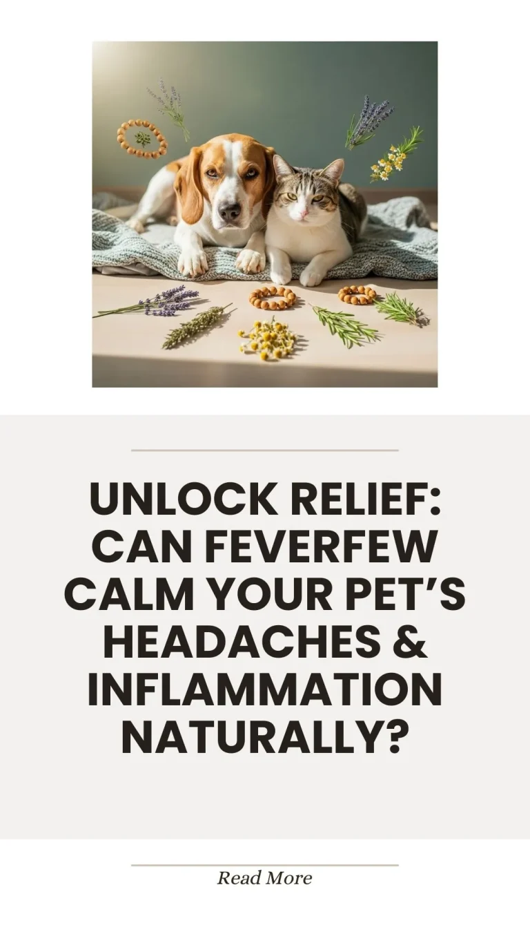 Feverfew herb for calming pet headaches and inflammation