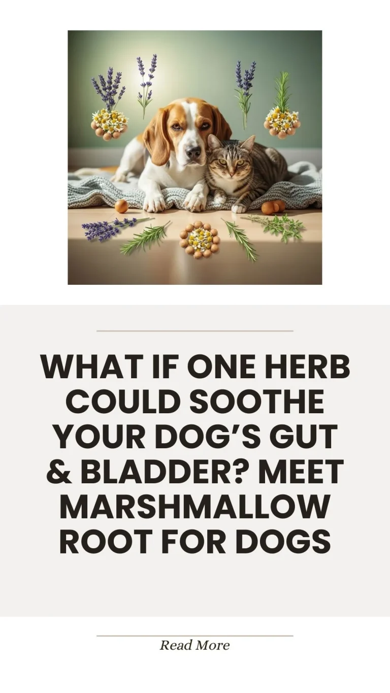 Chamomile herb for calming an anxious or upset dog