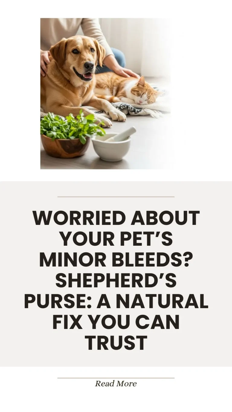 Shepherd's purse herb for natural pet minor bleeding relief