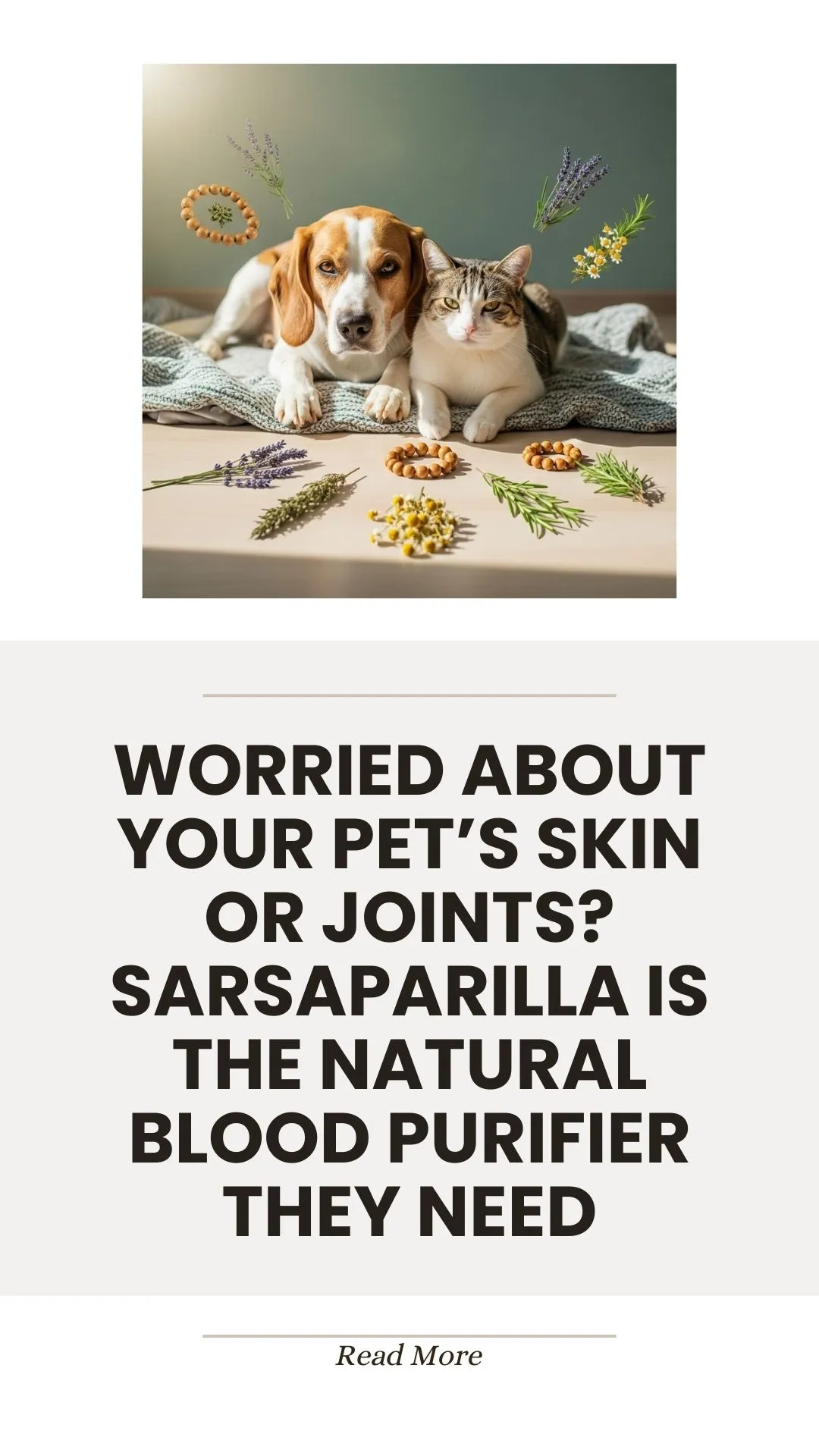 Sarsaparilla as a natural blood purifier for pet skin and joints