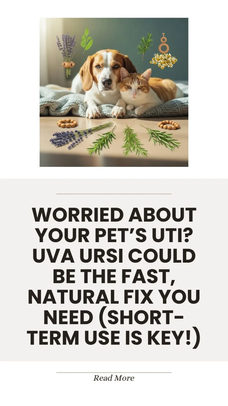 Uva ursi herb for short-term natural pet UTI relief