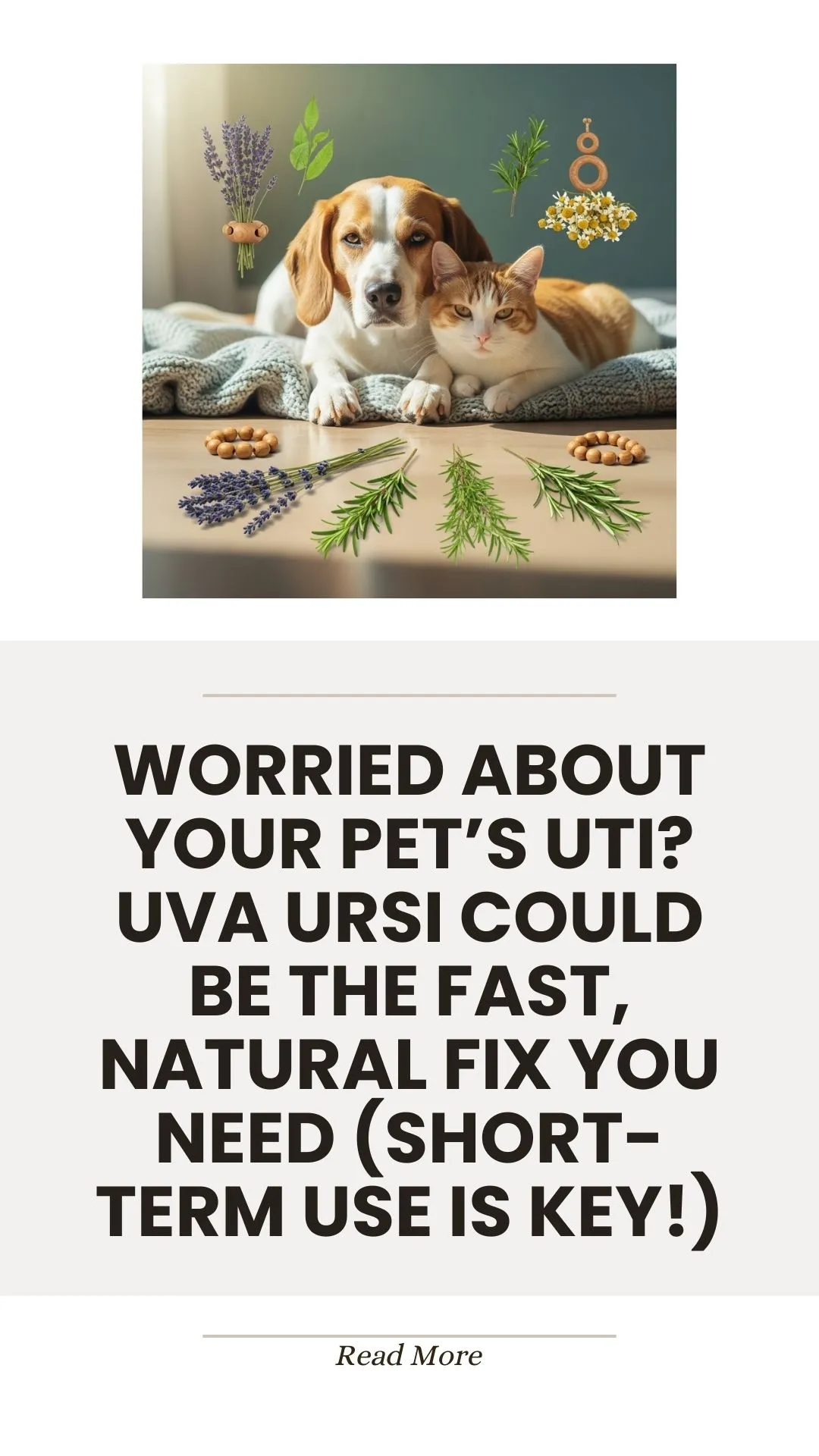 Uva ursi herb for short-term natural pet UTI relief