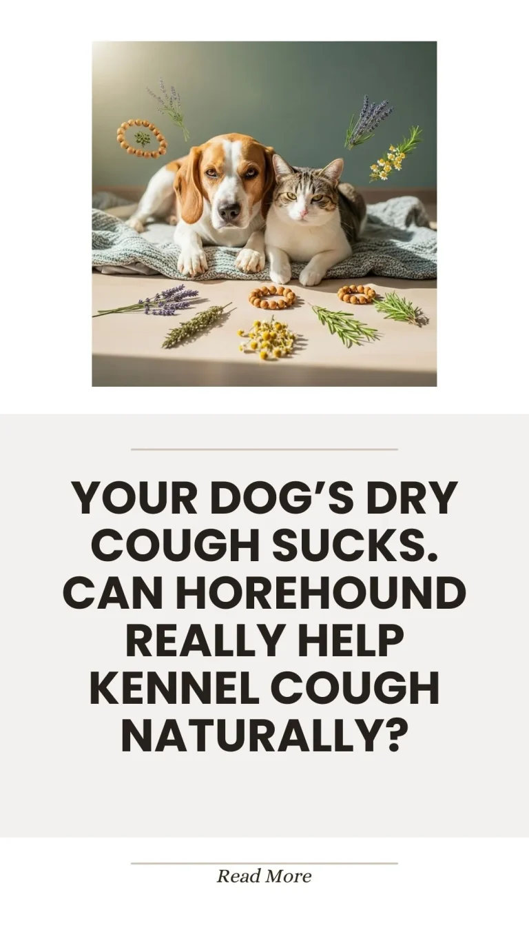 Horehound herb for natural relief of dog kennel cough