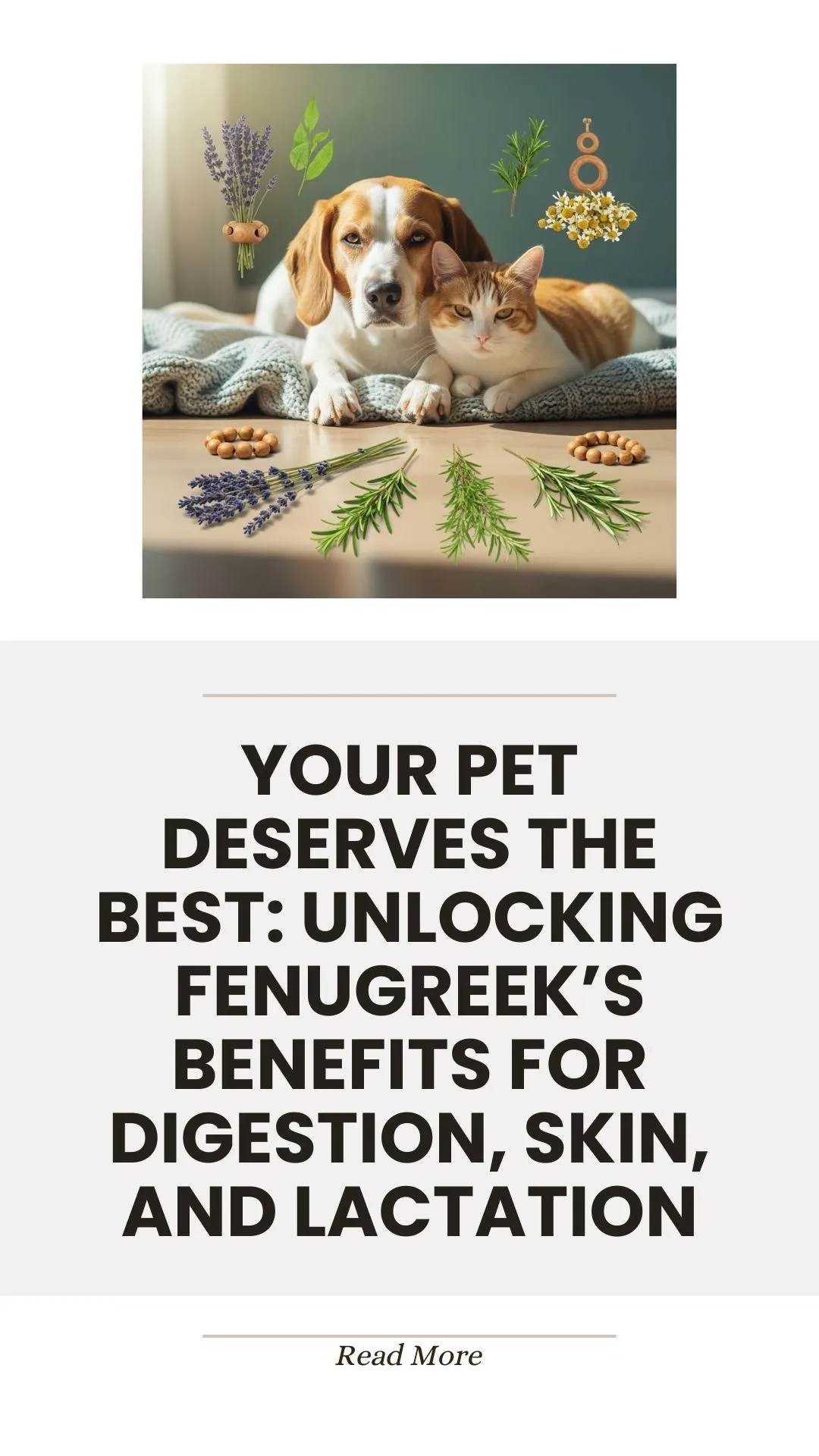 Fenugreek benefits for pet digestion, skin, and lactation