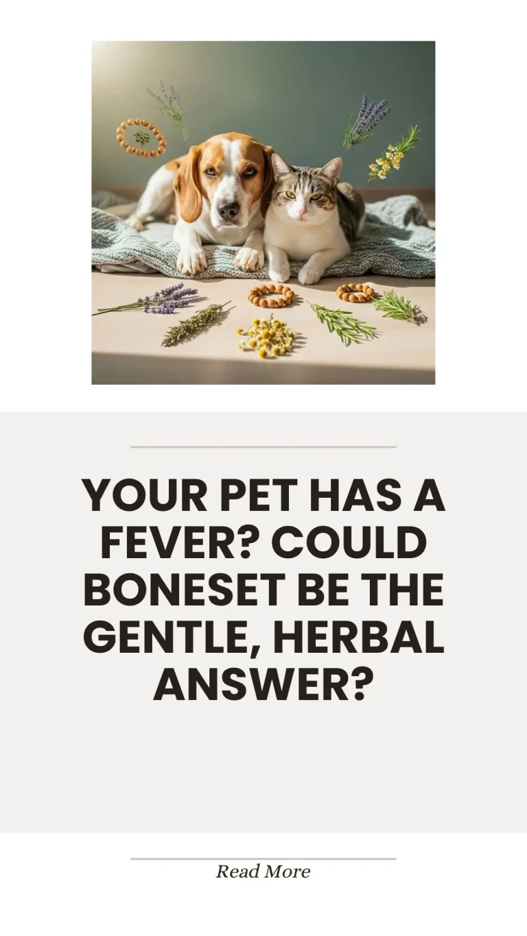 Boneset herb as a gentle remedy for a pet's fever