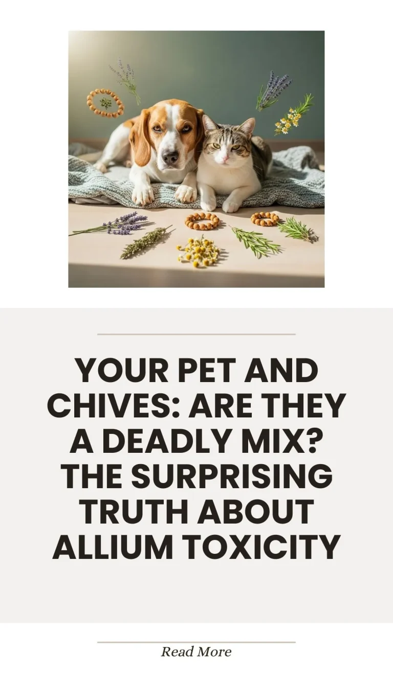 Chives and allium toxicity risk for pets